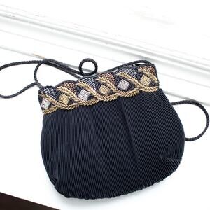 Black Vintage Beaded Evening Bag